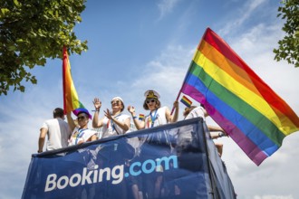 DEU Germany Germany Berlin Scenes of the Christopher Street Day CSD on a hot Saturday . The car