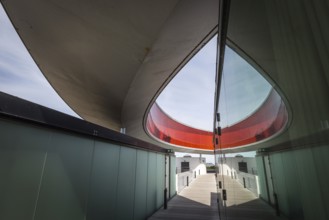 DEN D__nemark Aarhus The Danish Aros Art Museum with the rainbow panorama by __lafur El__asson