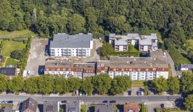 Aerial photo, Wolfgang-Glaubitz-Seniorenzentrum, Hamm, Ruhr area, North Rhine-Westphalia, Germany,