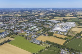 Aerial view, industrial area Rhynern from west to east, Werler Straße, Hamm, Ruhr area, North