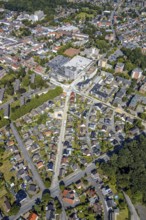 Aerial view, road construction, Baumerstrasse, Rautensteinstrasse, Friedrich-Ebert-Strasse,