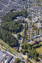 Aerial view, street Hammer Straße between Bülowstraße and Katharinenstraße Baumerstraße,