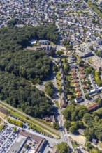 Aerial view, street Hammer Straße between Bülowstraße and Katharinenstraße Baumerstraße,