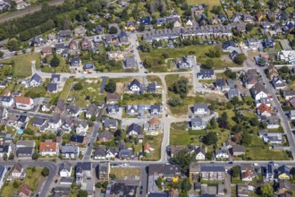 Aerial view, construction area Danielstraße in Lohauserholz, new development area, Hamm, Ruhr area,