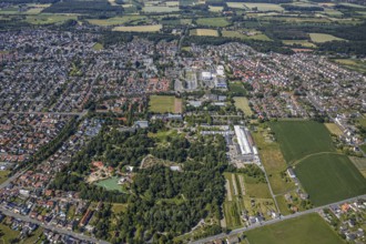 Aerial view, overview Hamm-Osten, Maximilian-Park, Braam-Ostwennemar, Hamm, Ruhr area, North