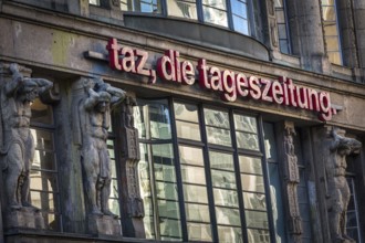 DEU Germany Germany Berlin The dismantling of the TAZ lettering on the old TAZ building on