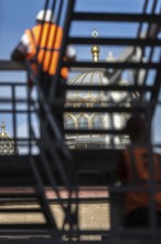 DEU Germany Germany Berlin The Jewish synagogue behind a building site in Mitte