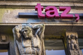 DEU Germany Germany Berlin The dismantling of the TAZ lettering on the old TAZ building on