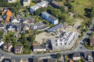 Aerial photograph, new building on the Waldenburger Straße wasteland, Wilczek Immobilien,