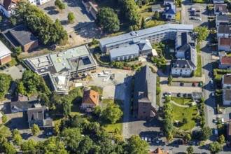 Aerial view, extension An den Kirchen, Herringen, near Caritas-Altenheim St. Josef, Catholic Church