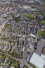 Aerial view, city centre view, Wilhelmstraße, sports centre west, Hamm, Ruhr area, North