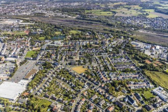 Aerial view, building site Jupiterstraße, Orionstraße, Hamm, Ruhr area, North Rhine-Westphalia,