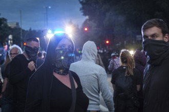DEU Germany Germany Hamburg Protests in front of and during the 'Welcome to hell' demonstration in