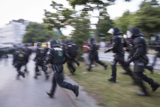 DEU Germany Germany Hamburg Protests in front of and during the 'Welcome to hell' demonstration in