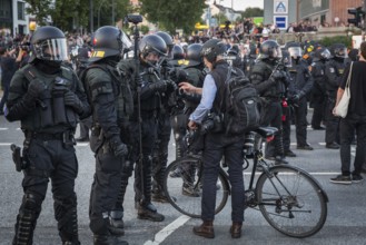DEU Germany Germany Hamburg Protests in front of and during the 'Welcome to hell' demonstration in