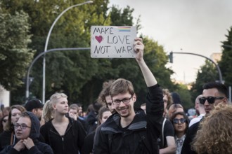 DEU Germany Germany Hamburg Protests in front of and during the 'Welcome to hell' demonstration in