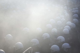 DEU Germany Germany Hamburg Protests in front of and during the 'Welcome to hell' demonstration in