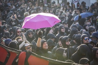 DEU Germany Germany Hamburg Protests in front of and during the 'Welcome to hell' demonstration in