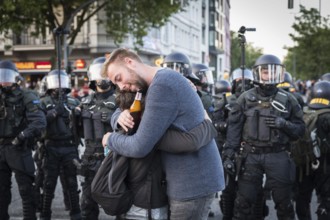 DEU Germany Germany Hamburg Protests in front of and during the 'Welcome to hell' demonstration in