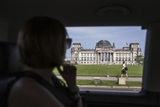 DEU Germany Germany Berlin City tour to the sights of the capital. View of the Reichstag from the