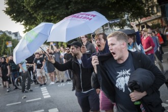 DEU Germany Germany Hamburg Protests in front of and during the 'Welcome to hell' demonstration in