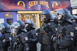 DEU Germany Germany Hamburg Protests in front of and during the 'Welcome to hell' demonstration in