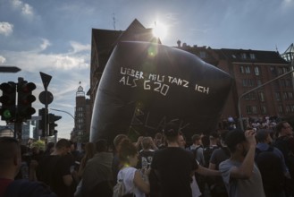 DEU Germany Germany Hamburg Protests in front of and during the 'Welcome to hell' demonstration in