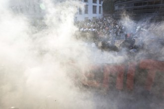 DEU Germany Germany Hamburg Protests in front of and during the 'Welcome to hell' demonstration in