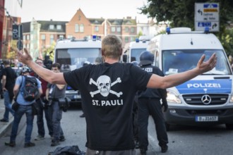 DEU Germany Germany Hamburg Protests in front of and during the 'Welcome to hell' demonstration in