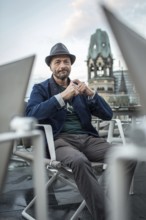 DEU Germany Germany Berlin The illustrator and author Ralf König during a portrait session