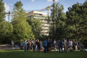 DEU Germany Germany Berlin The new building of the Moeckernkiez construction group on the corner of