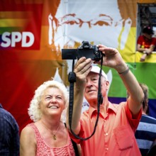 DEU Germany Germany Berlin Christopher Street Day is travelling through the city. Gays, lesbians,