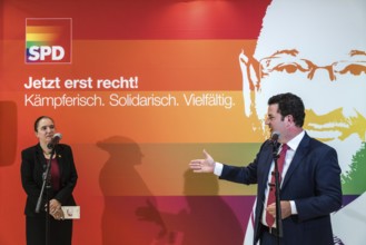 DEU Germany Germany Berlin Raising the rainbow flag with Petra Nowacki and SPD General Secretary