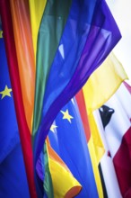 DEU Germany Germany Berlin Raising the rainbow flag with Petra Nowacki and SPD General Secretary