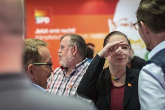 DEU Germany Germany Berlin Raising the rainbow flag with Petra Nowacki and SPD General Secretary