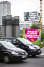 DEU Germany Germany Berlin A Green Party election poster in front of the main railway station and
