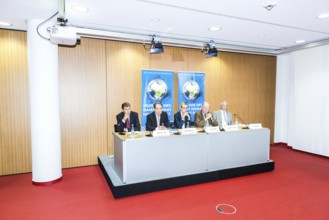 DEU Germany Germany Berlin The AFD's leading candidates Alexander Gauland and Alice Weidel during a