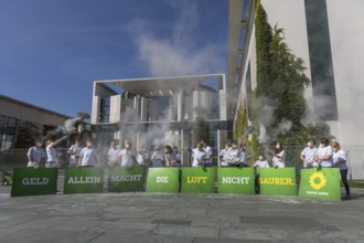 DEU Germany Germany Berlin Green Party protests in front of the Federal Chancellery during the