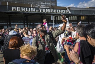 DEU Germany Germany Berlin Performances and dance by the Volksbühne ensemble at Tempelhof Airport