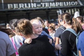 DEU Germany Germany Berlin Performances and dance by the Volksbühne ensemble at Tempelhof Airport