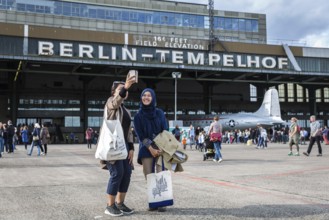 DEU Germany Germany Berlin Performances and dance by the Volksbühne ensemble at Tempelhof Airport