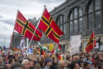 DEU Germany Germany Dresden Pegida demonstration in the city centre