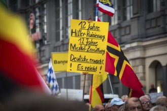 DEU Germany Germany Dresden Pegida demonstration in the city centre