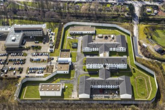 Aerial view, LWL correctional facility, forensic, closed institution, Herne, Ruhr area, North