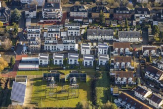 Aerial view, construction site, new residential area Henin-Beaumont-Straße, Sodingen, Herne, Ruhr