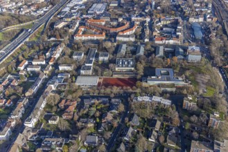 Aerial view, school centre, Pestalozzi-Gymnasium, Mulvany Berufskolleg, Emschertal Berufskolleg,