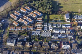 Aerial view, construction site, new residential area Henin-Beaumont-Straße, Sodingen, Herne, Ruhr