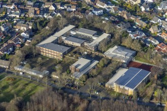 Aerial photo, Erich-Fried-Gesamtschule, Holsterhausen, Herne, Ruhr area, North Rhine-Westphalia,