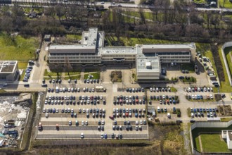 Aerial view, LWL correctional facility, forensic, closed institution, Herne, Ruhr area, North