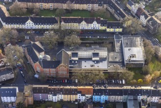 Aerial view, Städt. Gymnasium Eickel, Wanne-Süd, Herne, Ruhr area, North Rhine-Westphalia, Germany,